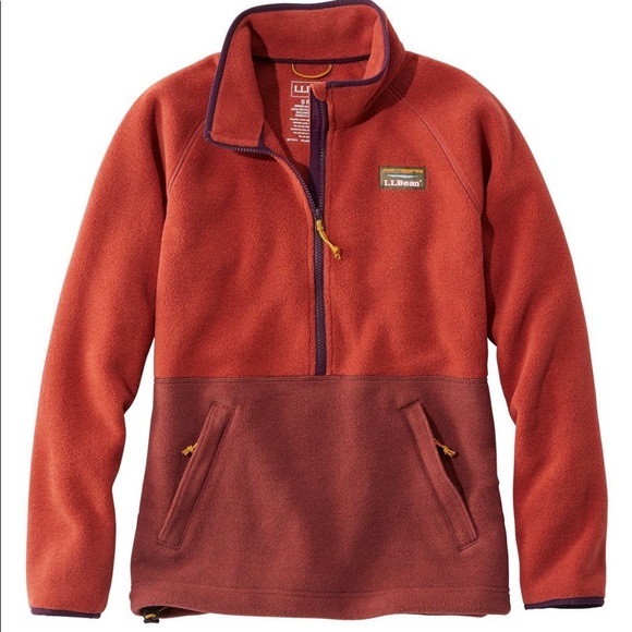 L.L. Bean Jackets & Blazers - LL Bean Classic Red Colorblock Fleece Pullover